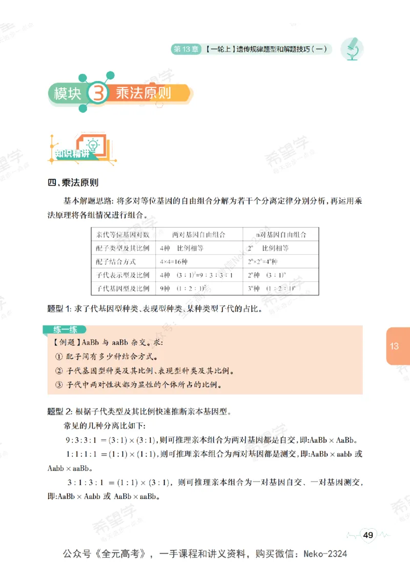 高三生物培训班学习用书（秋季第二册-全国版-S）-正文_2024-2025高三（6-6月题库）_2024年09月试卷_段麟飞