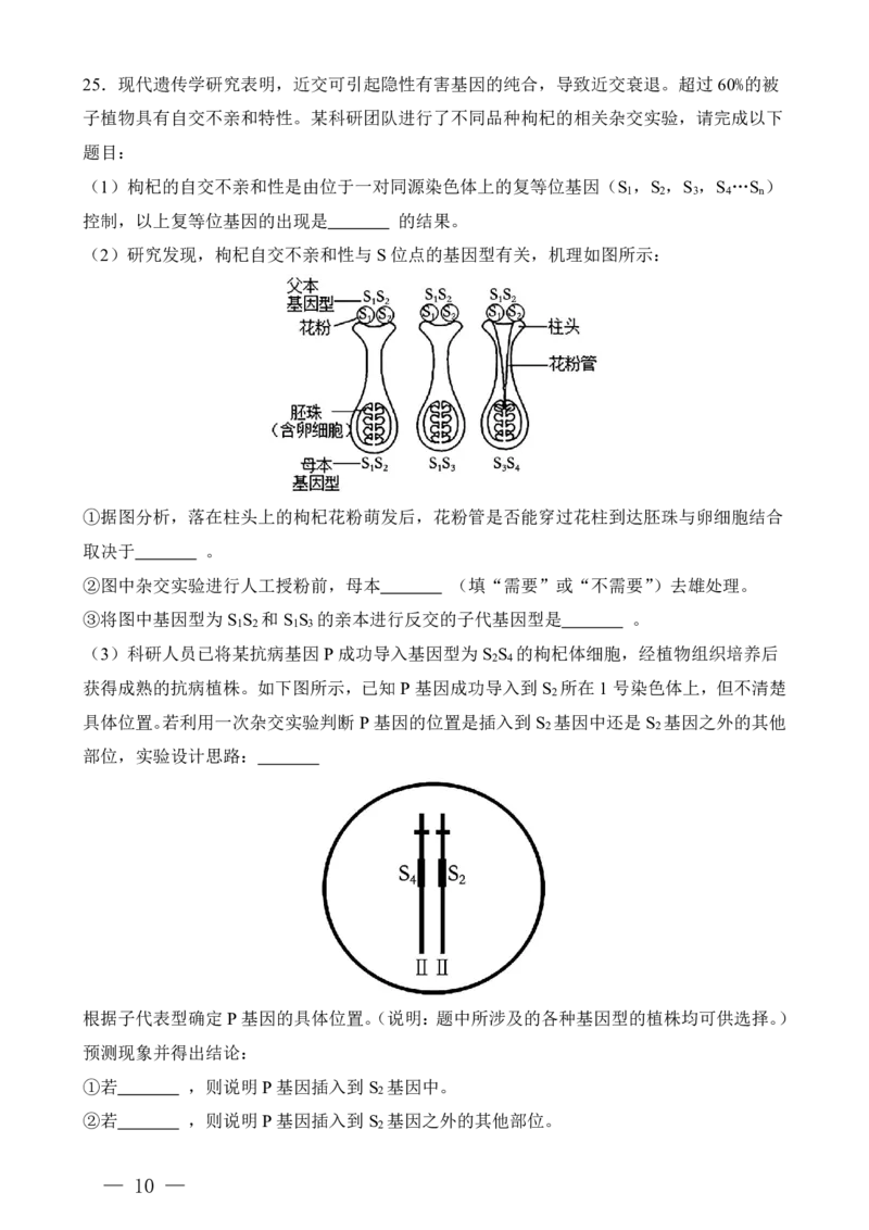 重庆八中高二第一次月考生物试卷及答案_2024-2025高二（7-7月题库）_2024年11月试卷_11012024-2025学年重庆八中高二10月月考