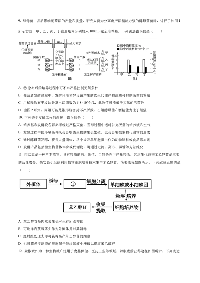 辽宁省沈阳市第一二〇中学2023-2024学年高二下学期第二次质量监测试题生物Word版含解析_2024-2025高三（6-6月题库）_2024年07月试卷