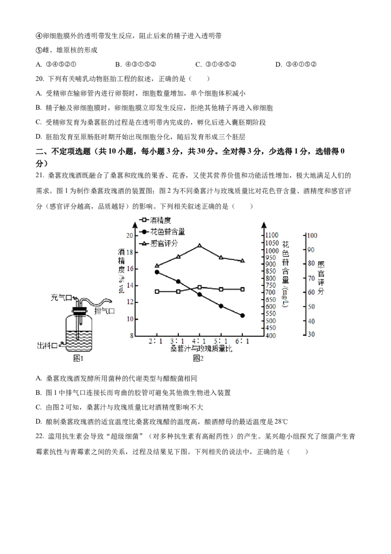 辽宁省沈阳市第一二〇中学2023-2024学年高二下学期第二次质量监测试题生物Word版含解析_2024-2025高三（6-6月题库）_2024年07月试卷