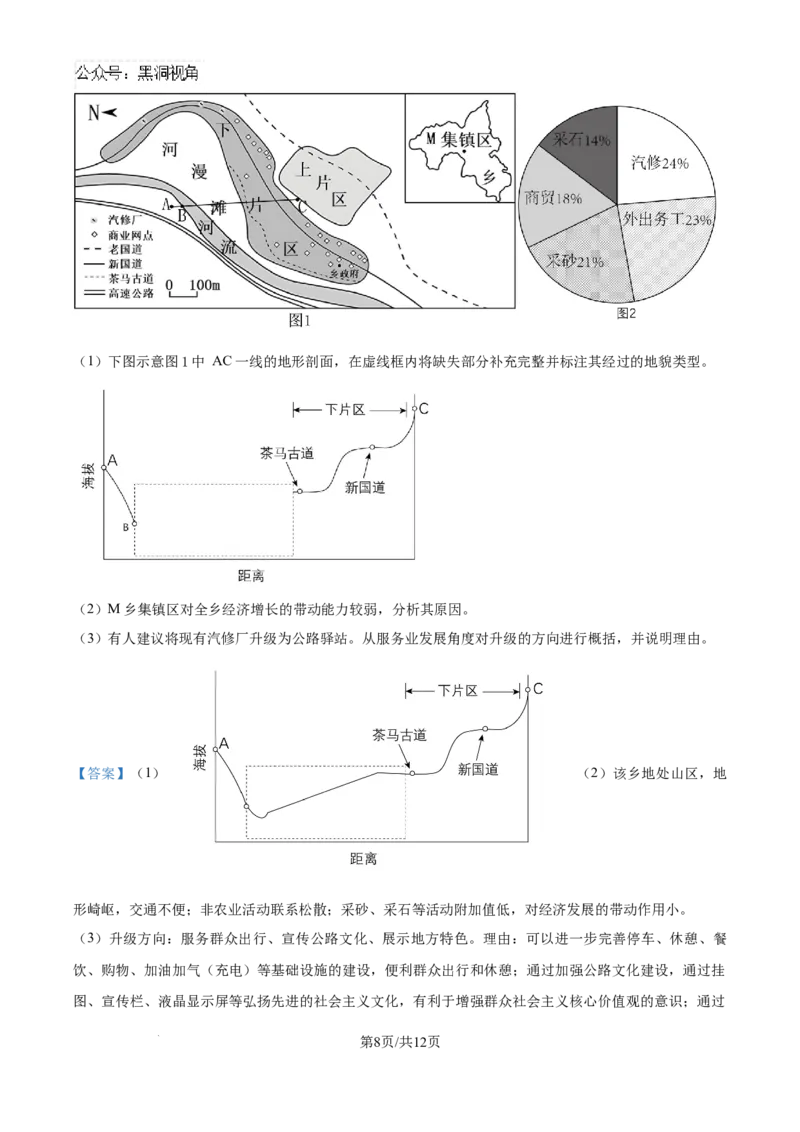 精品解析：重庆市第八中学校2024-2025学年高三上学期入学适应性考试地理试题（解析版）_2024-2025高三（6-6月题库）_2024年09月试卷