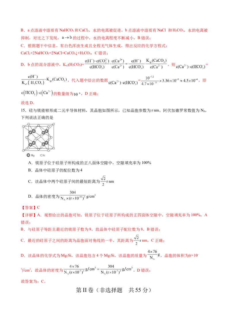 高三化学开学摸底考02（新高考七省专用）（解析版）_2024年4月_其他_2023-2024学年高三下学期开学摸底考试卷_2023-2024学年高三化学下学期开学摸底考试卷
