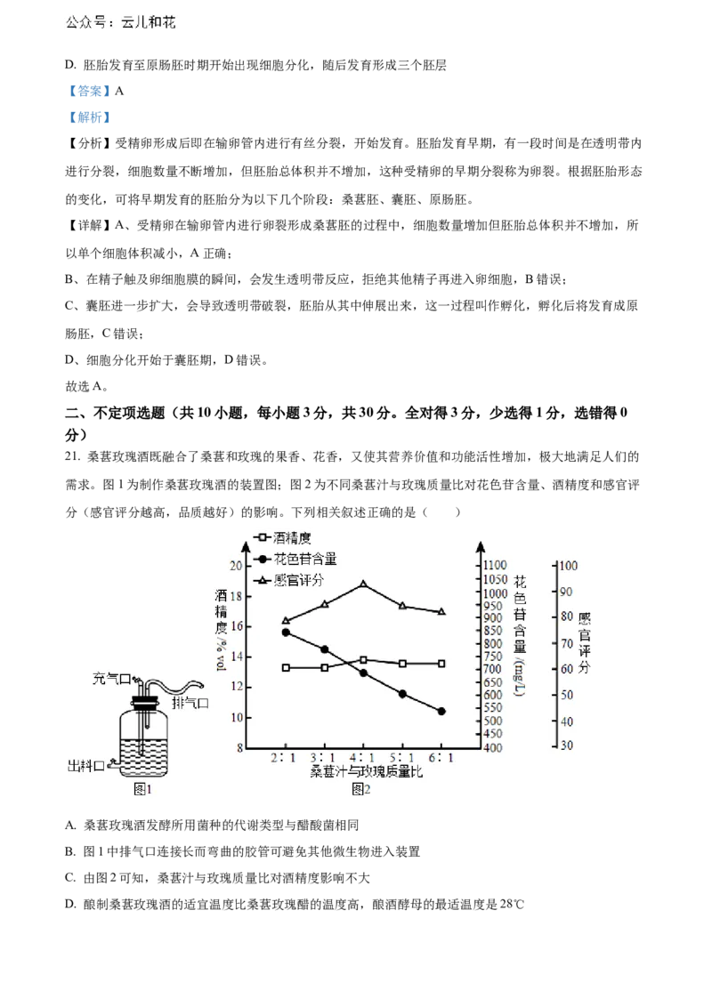 辽宁省沈阳市第一二〇中学2023-2024学年高二下学期第二次质量监测试题生物Word版含解析_2024-2025高二（7-7月题库）_2024年07月试卷