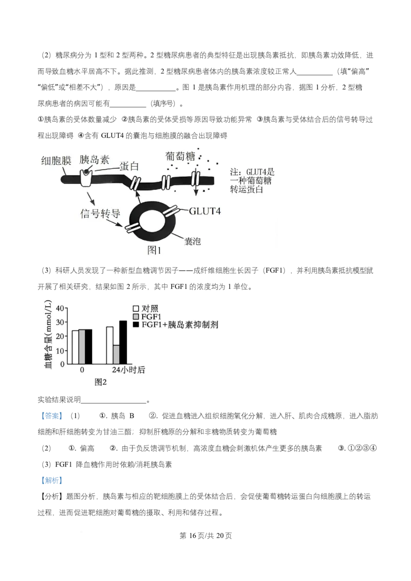 湖南省长沙市第一中学2025-2026学年高二上学期10月月考生物试题Word版含解析_2025年10月高二试卷_251024湖南省长沙市第一中学2025-2026学年高二上学期10月月考（全）