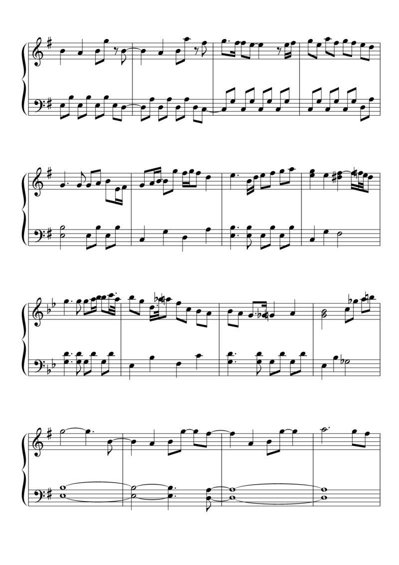 [東方ピアノEasyモード楽譜][easy][5]_一万首著名钢琴曲谱哈农贝多芬合集视频教学电子版高清无水印可打印_05动漫游戏钢琴谱合集_日系东方Project钢琴谱全集_东方project钢琴谱_201