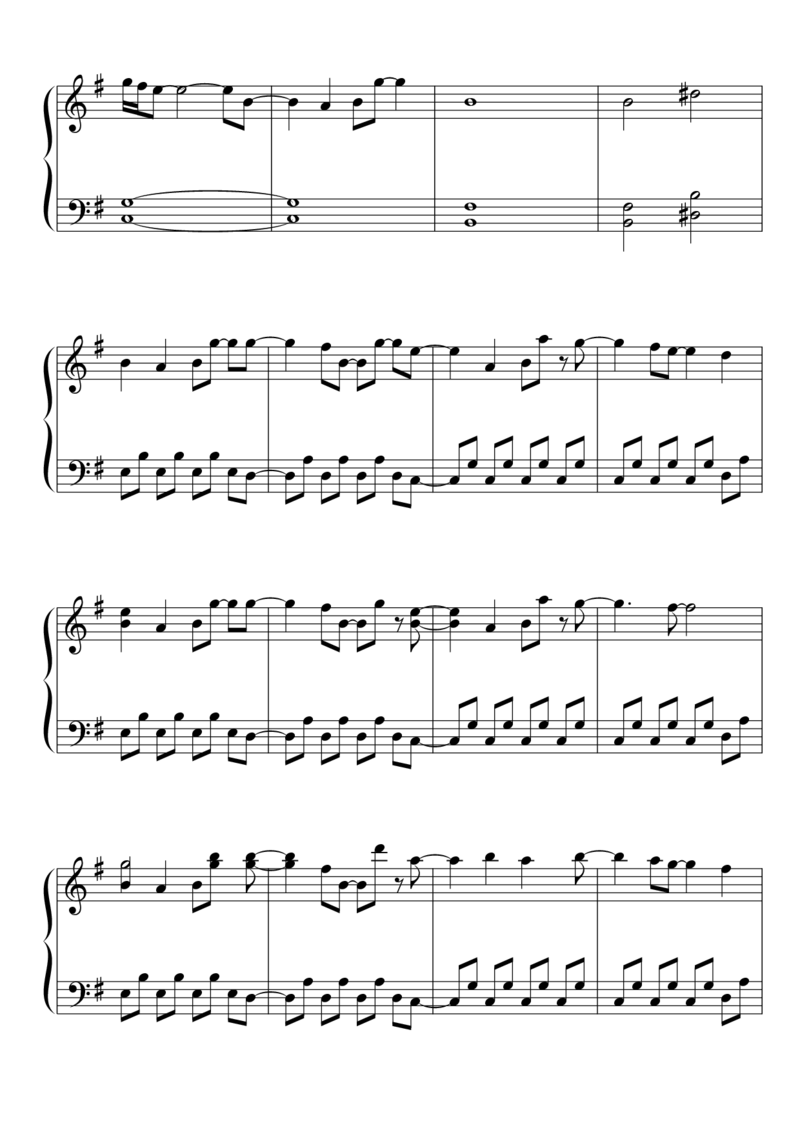 [東方ピアノEasyモード楽譜][easy][5]_一万首著名钢琴曲谱哈农贝多芬合集视频教学电子版高清无水印可打印_05动漫游戏钢琴谱合集_日系东方Project钢琴谱全集_东方project钢琴谱_201