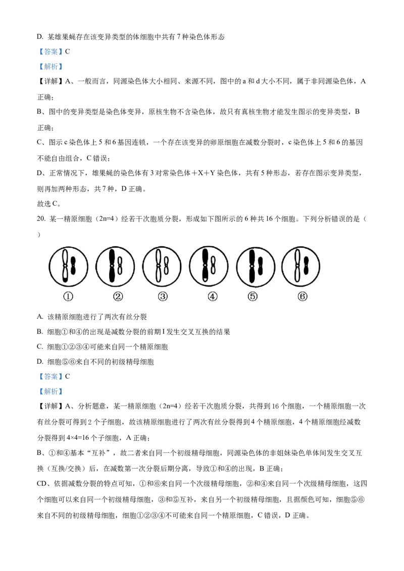 浙江省杭州地区（含周边）重点中学2025-2026学年高二上学期11月期中生物试题Word版含解析_251206浙江省杭州市地区(含周边)重点中学2025学年第一学期高二年级期中考试（全）