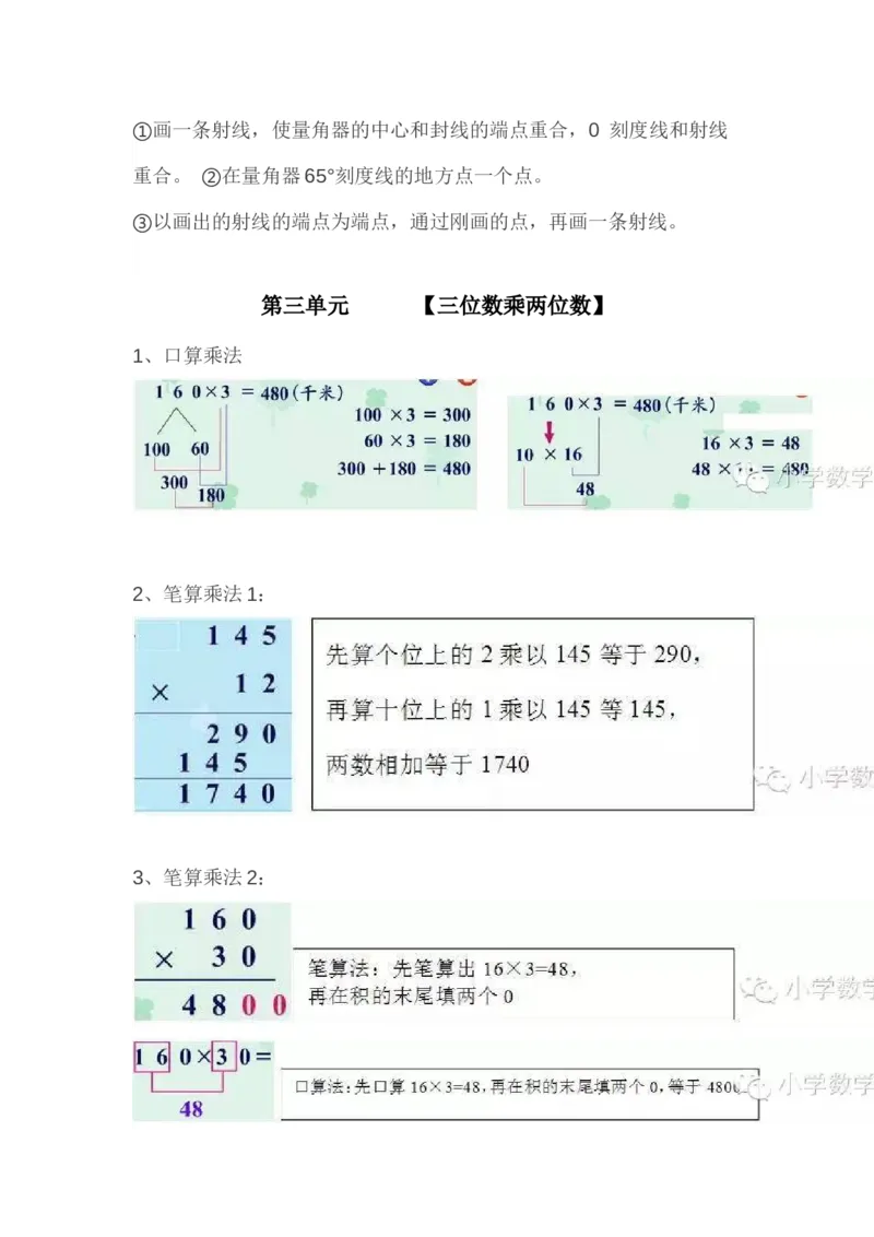 人教版四年级数学上册概念知识点整理_小学1-6年级全部试卷_数学_四年级_3-9-3、小学四年级数学上册_3-9-3-1、复习、知识点、归纳汇总_人教版