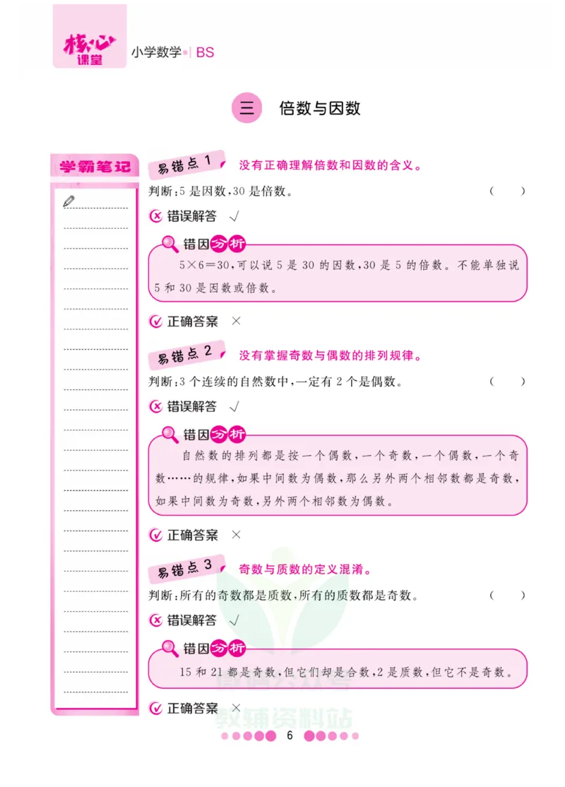 五年级上册数学北师版易错清单_小学1-6年级全部试卷_数学_五年级_3-10-3、小学五年级数学上册_3-10-3-1、复习、知识点、归纳汇总_北师大版