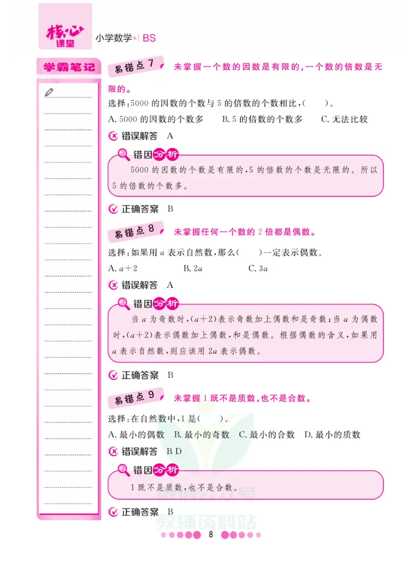 五年级上册数学北师版易错清单_小学1-6年级全部试卷_数学_五年级_3-10-3、小学五年级数学上册_3-10-3-1、复习、知识点、归纳汇总_北师大版