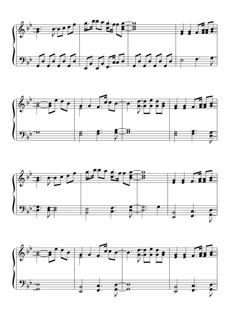 [東方ピアノEasyモード楽譜][easy][4]_一万首著名钢琴曲谱哈农贝多芬合集视频教学电子版高清无水印可打印_05动漫游戏钢琴谱合集_日系东方Project钢琴谱全集_东方project钢琴谱_967