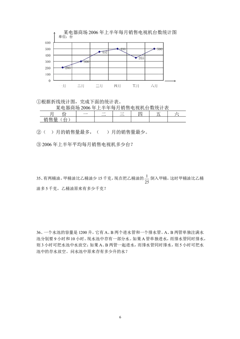 人教版六年级数学毕业试卷附答案_小学1-6年级全部试卷_数学_六年级_3-11-4、小学六年级数学下册_3-11-4-2、练习题、作业、试题、试卷_人教版_毕业试题