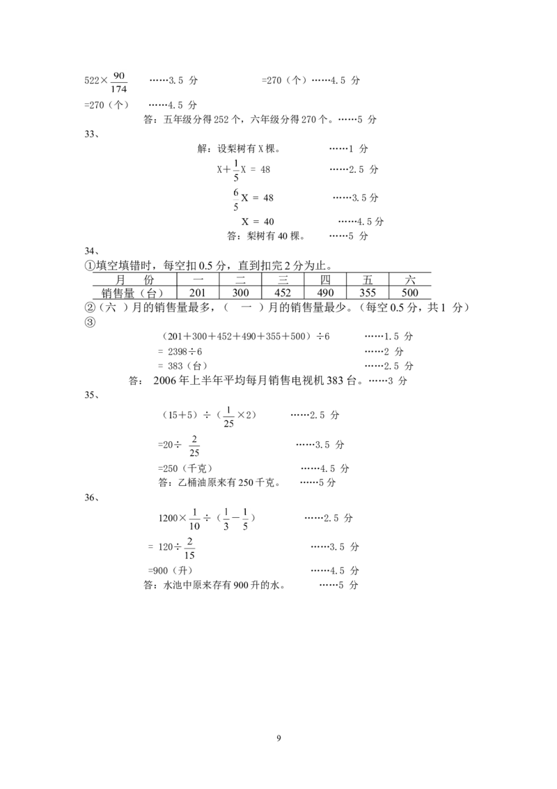 人教版六年级数学毕业试卷附答案_小学1-6年级全部试卷_数学_六年级_3-11-4、小学六年级数学下册_3-11-4-2、练习题、作业、试题、试卷_人教版_毕业试题