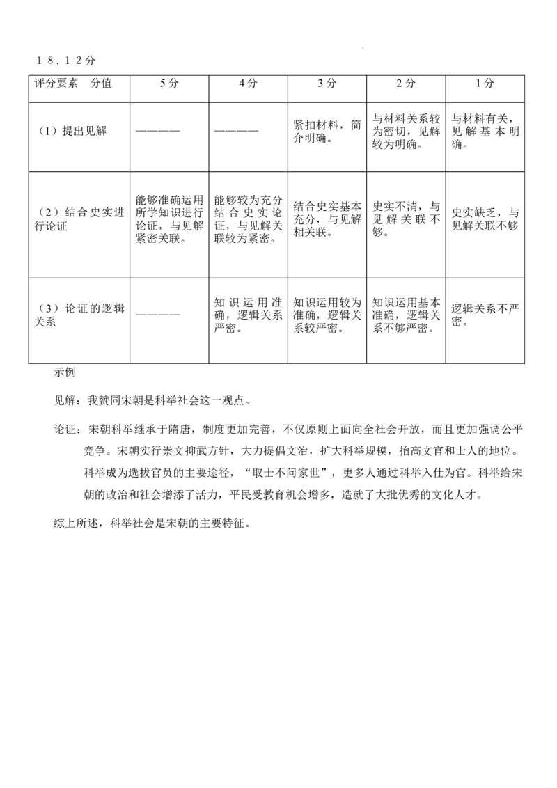 高三2月月考参考答案_2024年3月_013月合集_2024届重庆市渝北中学校高三下学期2月月考_重庆市渝北中学校2024届高三下学期2月月考历史