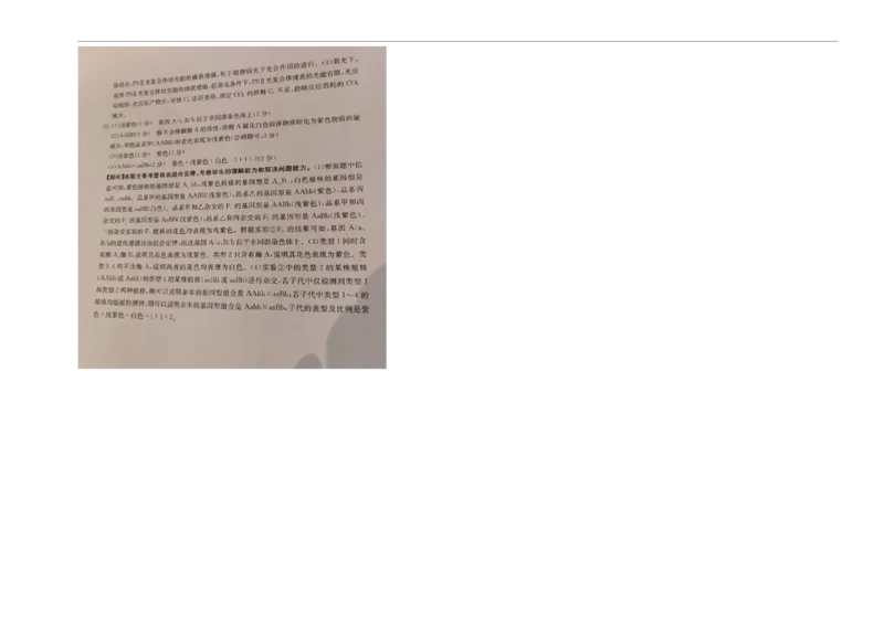 湖南省部分学校2024-2025学年高三上学期10月阶段检测联合考试生物试题+答案_2024-2025高三（6-6月题库）_2024年10月试卷_1017湖南省金太阳2024-2025学年高三上学期10月阶段检测联合考试
