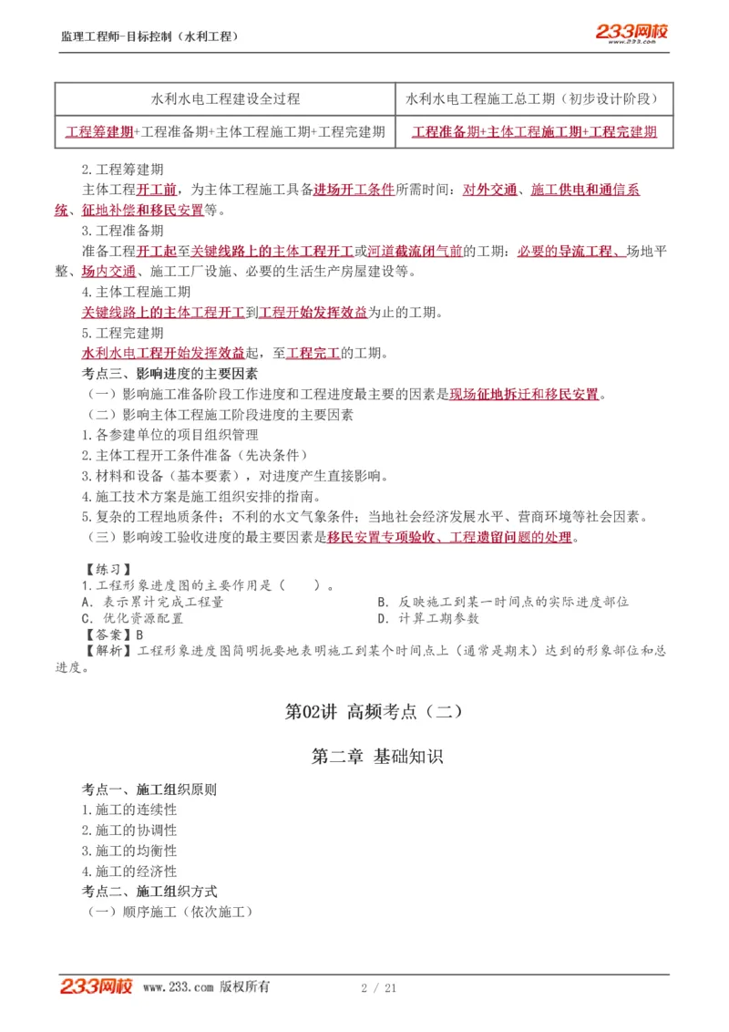 WM_Removed_进度讲义_监理工程师_2025监理工程师_2025年监理工程师-各大机构_2025年监理-水利目标_04.高频考点-苏.洁_进度