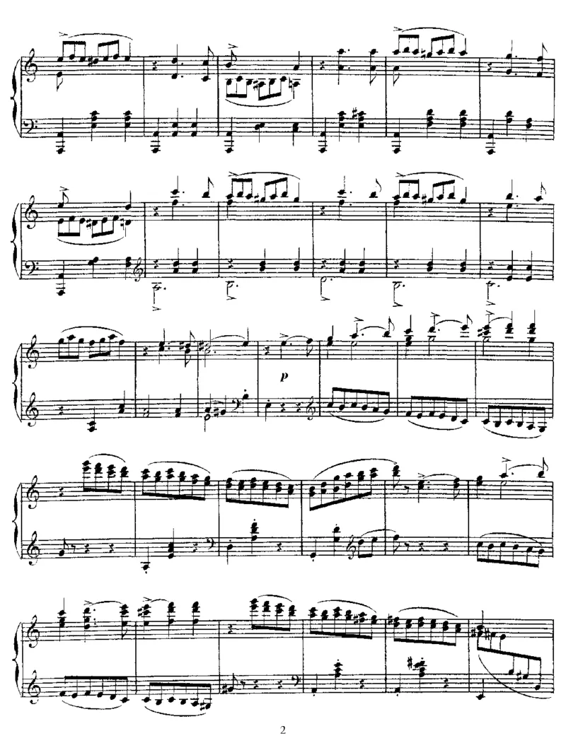 卡纳里奥圆舞曲ValseCanariote,Op88_一万首著名钢琴曲谱哈农贝多芬合集视频教学电子版高清无水印可打印_1古典钢琴知名音乐家谱_圣桑钢琴谱全集