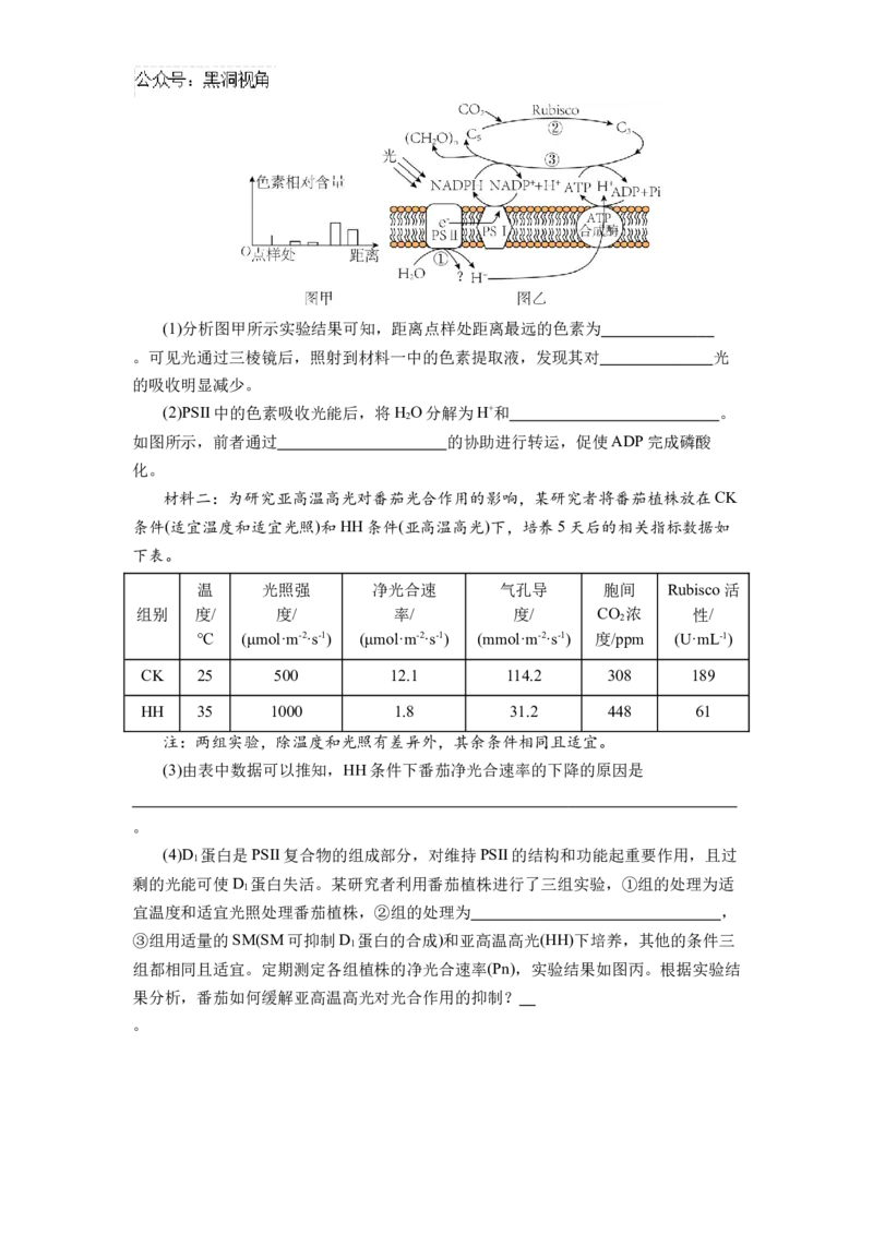 黑龙江省实验中学2024-2025学年高三上学期第三次月考生物试卷_2024-2025高三（6-6月题库）_2024年12月试卷_1208黑龙江省实验中学2024-2025学年高三上学期第三次月考