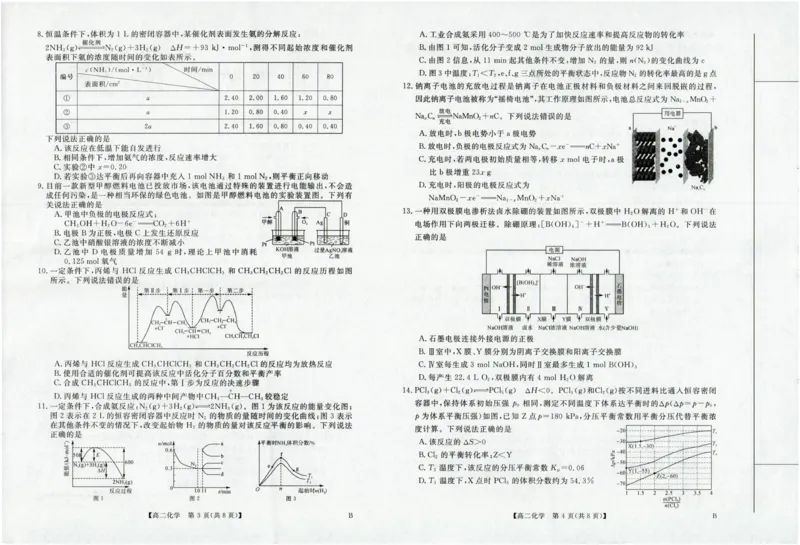 河南省部分重点中学2025~2026学年度高二年级10月末质量检测化学试题_2025年10月高二试卷_251031河南省部分重点中学2025-2026学年高二上学期10月末质量检测（全）