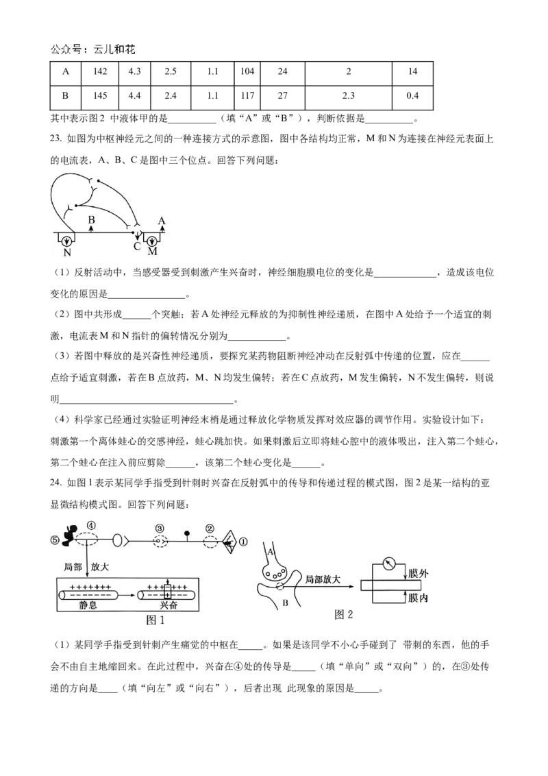 辽宁省名校联盟2024-2025学年高二上学期第一次月考生物试卷Word版无答案_2024-2025高二（7-7月题库）_2024年10月试卷_1024辽宁省名校联盟2024-2025学年高二上学期第一次月考