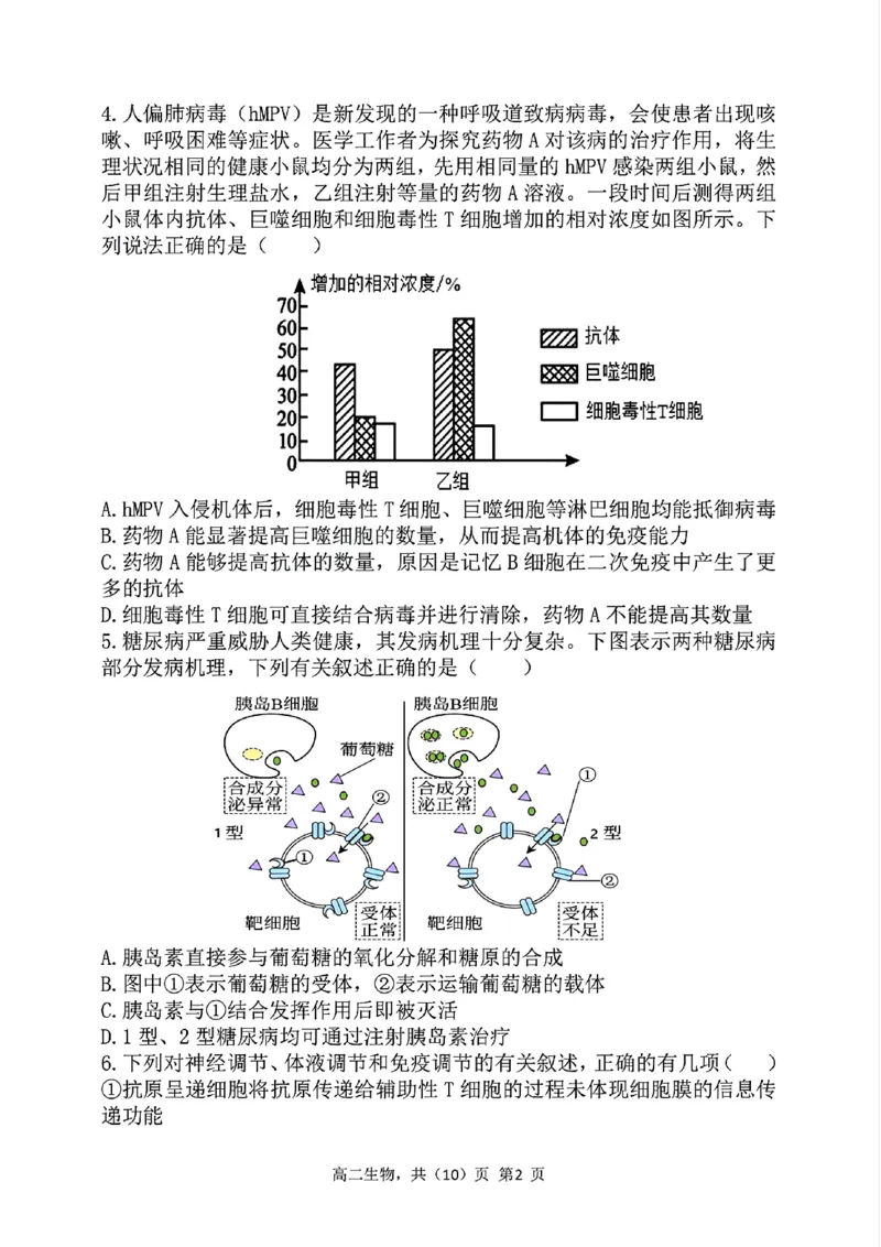 辽宁省七校协作体2024-2025学年高二上学期12月月考生物试卷_2024-2025高二（7-7月题库）_2024年12月试卷_1224辽宁省七校协作体2024-2025学年高二12月联考
