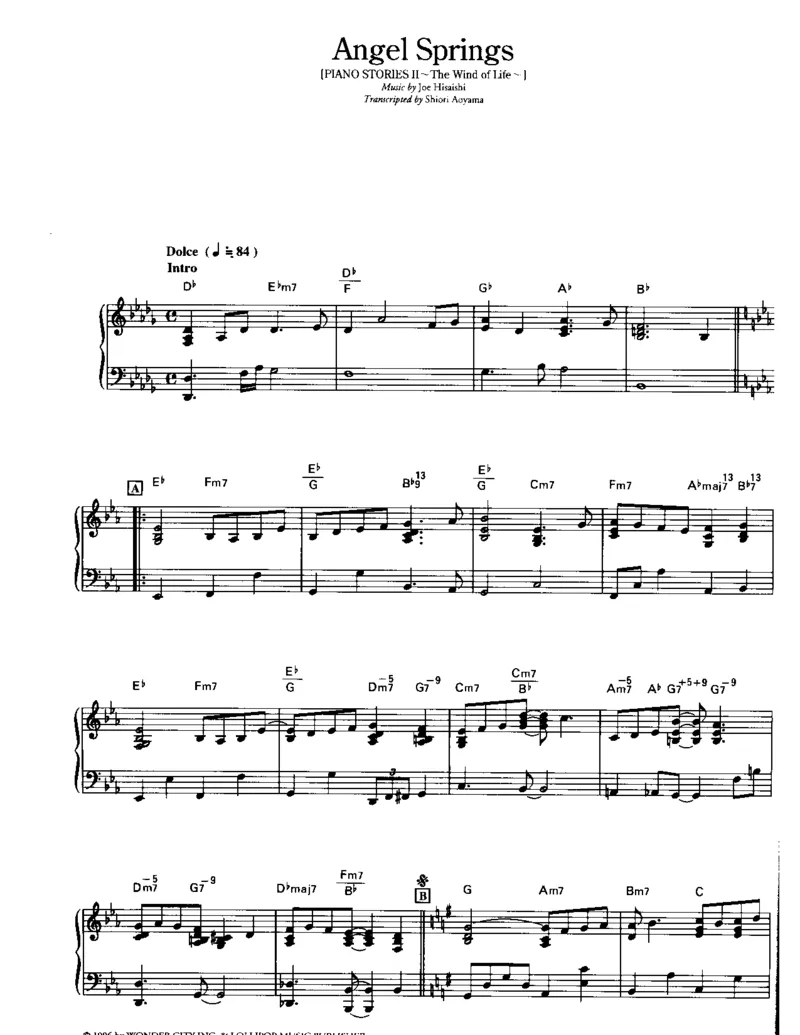 久石让谱集4_一万首著名钢琴曲谱哈农贝多芬合集视频教学电子版高清无水印可打印_02现代钢琴谱合集_久石让钢琴谱全集