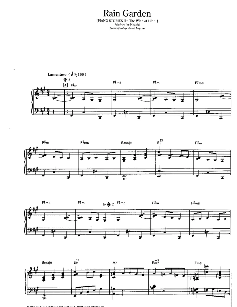 久石让谱集4_一万首著名钢琴曲谱哈农贝多芬合集视频教学电子版高清无水印可打印_02现代钢琴谱合集_久石让钢琴谱全集