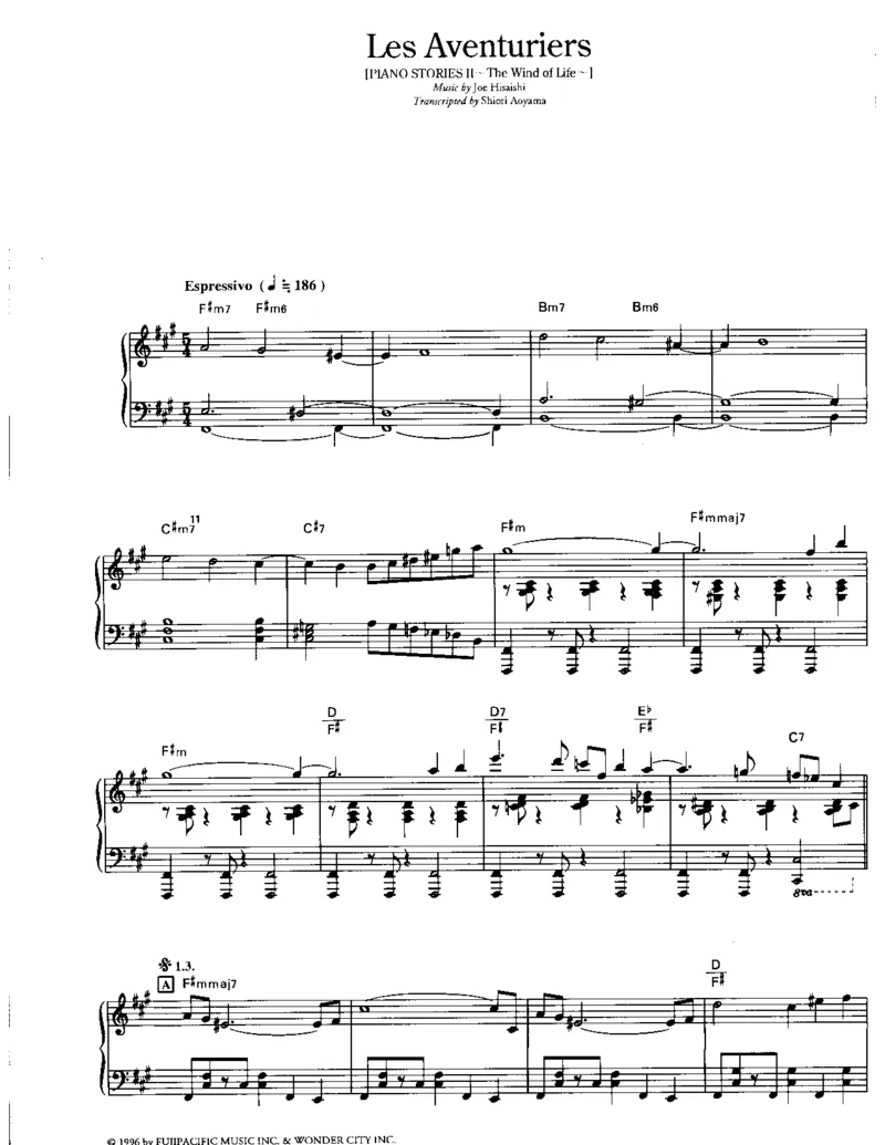 久石让谱集4_一万首著名钢琴曲谱哈农贝多芬合集视频教学电子版高清无水印可打印_02现代钢琴谱合集_久石让钢琴谱全集