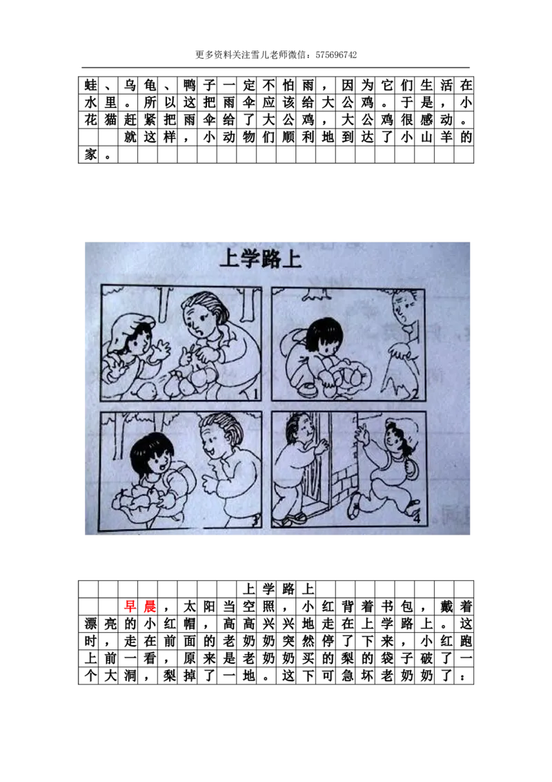 二年级上册上学期-二年级看图写话范文_小学1-6年级全部试卷_语文_二年级_3-7-1、小学二年级语文上册_3-7-1-2、练习题、作业、试题、试卷_通用