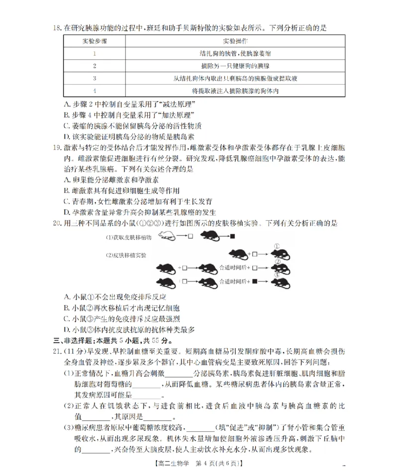 辽宁省葫芦岛市协作校2025-2026学年高二上学期第一次考试（26-71B）生物_2025年11月高二试卷_251117金太阳&middot;辽宁省葫芦岛市协作校2025-2026学年高二上学期第一次考试（26-71B）（全）