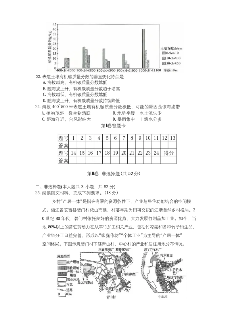 湖南省长沙市第一中学2025-2026学年高二上学期10月月考地理试题_2025年10月高二试卷_251024湖南省长沙市第一中学2025-2026学年高二上学期10月月考（全）