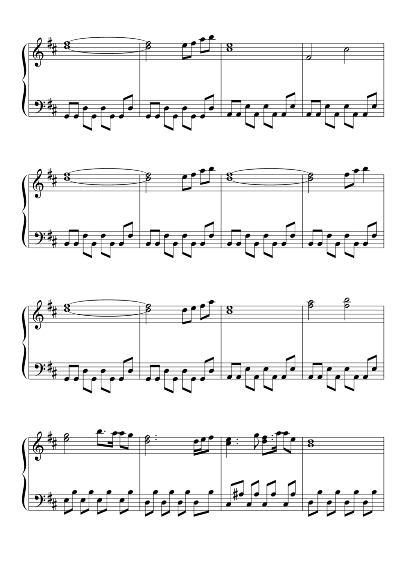 [東方ピアノEasyモード楽譜][easy][5]_一万首著名钢琴曲谱哈农贝多芬合集视频教学电子版高清无水印可打印_05动漫游戏钢琴谱合集_日系东方Project钢琴谱全集_东方project钢琴谱