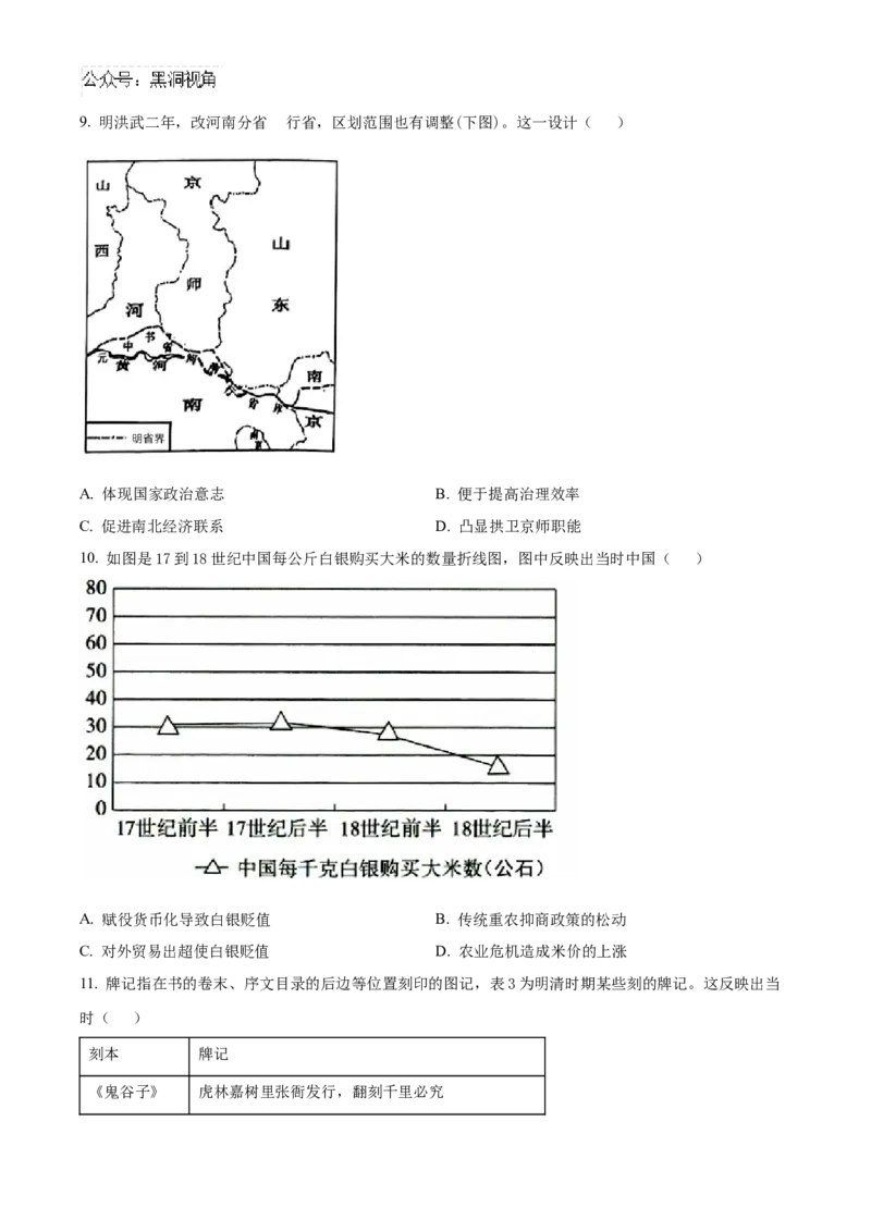 海南省文昌中学2024-2025学年高三上学期第二次月考试题历史Word版含答案_2024-2025高三（6-6月题库）_2024年10月试卷_1027海南省文昌中学2024-2025学年高三上学期第二次月考