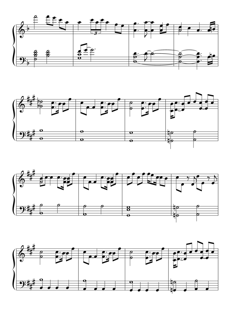 [東方ピアノEasyモード楽譜][hard][8]_一万首著名钢琴曲谱哈农贝多芬合集视频教学电子版高清无水印可打印_05动漫游戏钢琴谱合集_日系东方Project钢琴谱全集_东方project钢琴谱_355