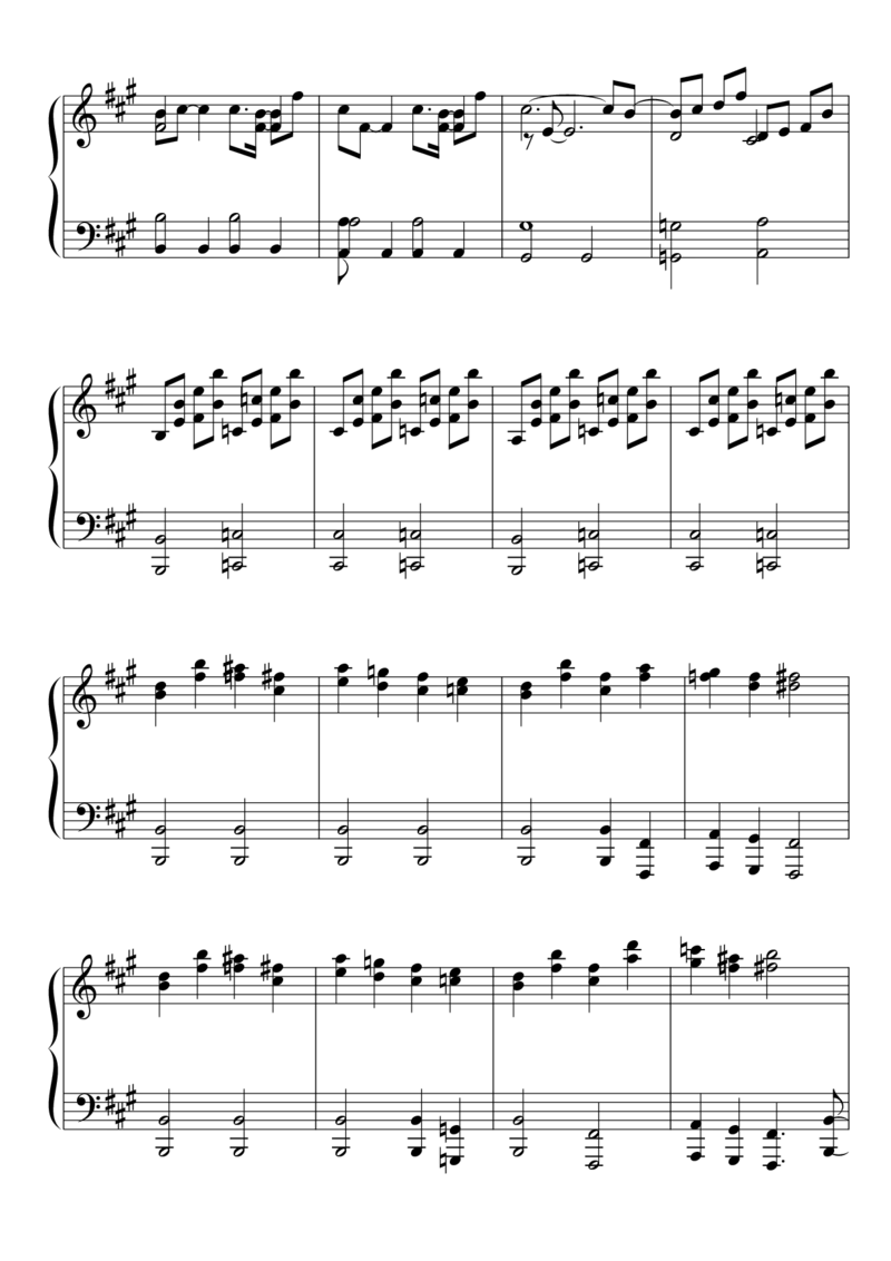 [東方ピアノEasyモード楽譜][hard][8]_一万首著名钢琴曲谱哈农贝多芬合集视频教学电子版高清无水印可打印_05动漫游戏钢琴谱合集_日系东方Project钢琴谱全集_东方project钢琴谱_355