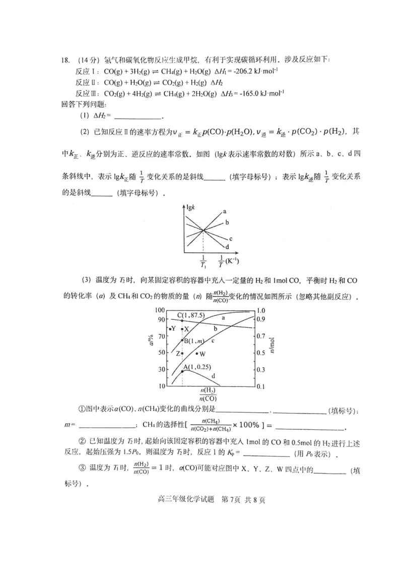 湖北省武汉市华中师范大学第一附属中学2024-2025学年高三上学期11月期中化学试卷含答案_2024-2025高三（6-6月题库）_2024年11月试卷