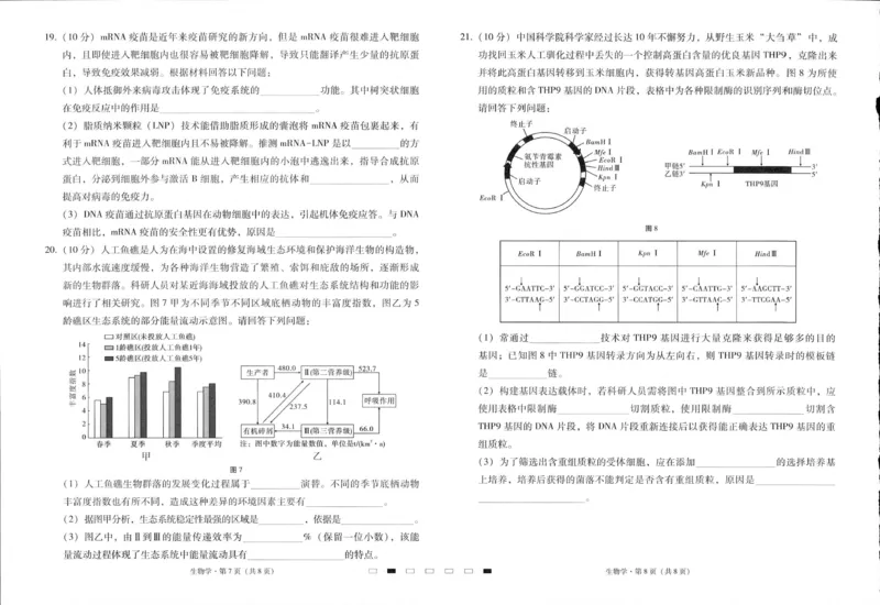 贵州省六校联盟2024-2025学年高三上学期12月月考试题生物PDF版含解析_2024-2025高三（6-6月题库）_2024年12月试卷_1226贵州省六校联盟2024-2025学年高三上学期12月实用性联考（三）（全科）