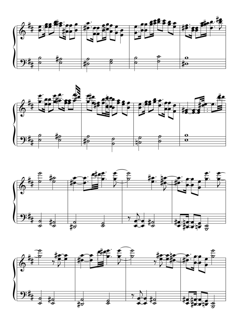 [東方ピアノEasyモード楽譜][lunatic][6]_一万首著名钢琴曲谱哈农贝多芬合集视频教学电子版高清无水印可打印_05动漫游戏钢琴谱合集_日系东方Project钢琴谱全集_东方project钢琴谱_788