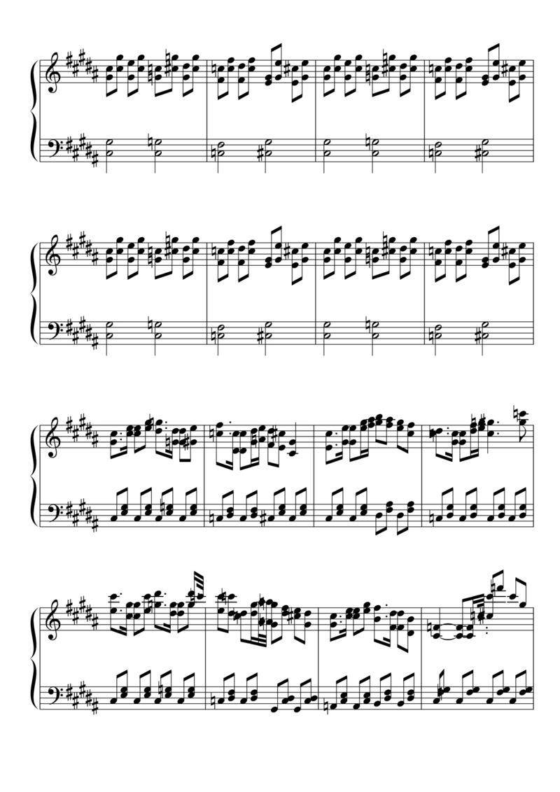 [東方ピアノEasyモード楽譜][lunatic][6]_一万首著名钢琴曲谱哈农贝多芬合集视频教学电子版高清无水印可打印_05动漫游戏钢琴谱合集_日系东方Project钢琴谱全集_东方project钢琴谱_788