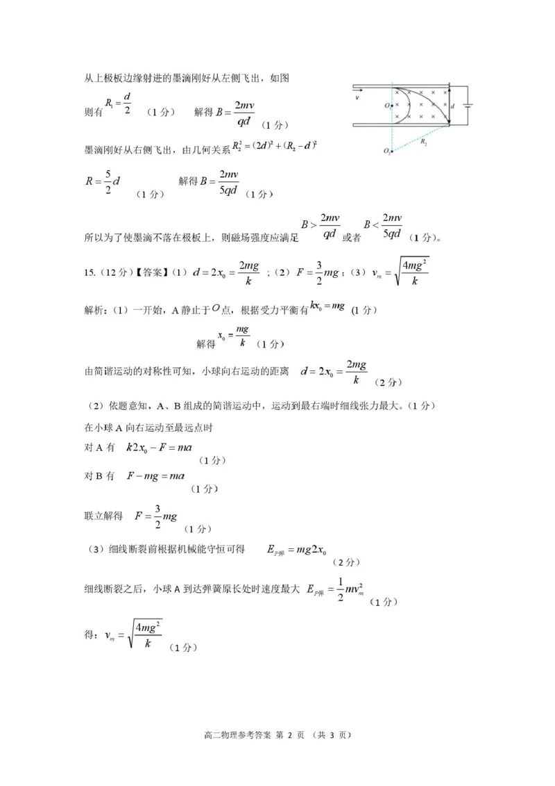 福建省漳州市十校联盟2024-2025学年高二下学期期中考试物理PDF版含答案_2024-2025高二（7-7月题库）_2025年05月试卷_0527福建省漳州市十校联盟2024-2025学年高二下学期期中考试