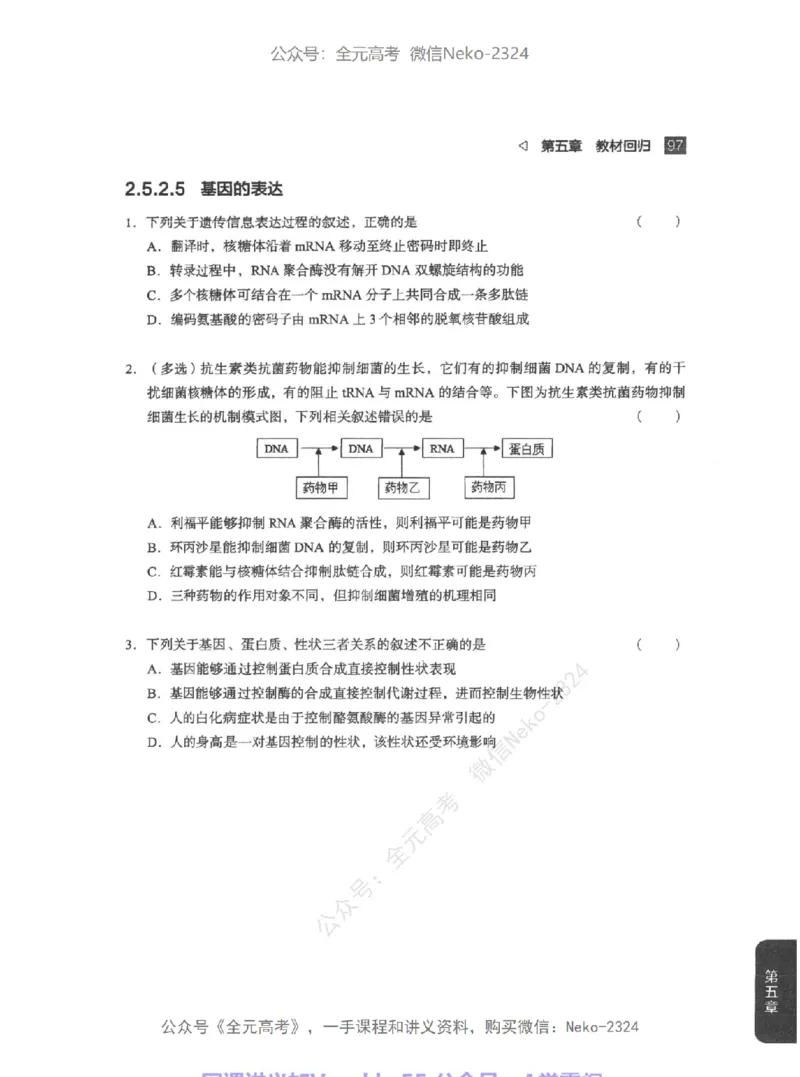 高考生物精讲精练二轮配套习题-124黑白@_2024-2025高三（6-6月题库）_2024年09月试卷_万猛