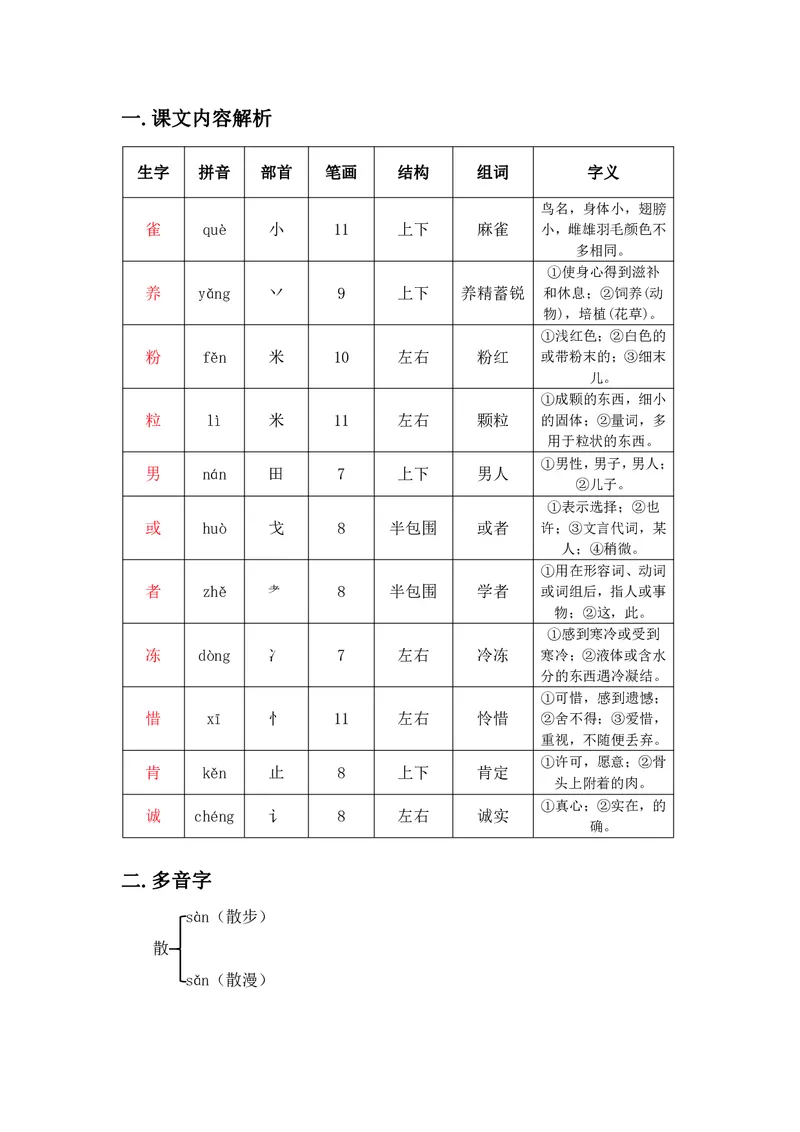 三年级上册语文部编版课堂笔记_小学1-6年级全部试卷_语文_三年级_3-8-1、小学三年级语文上册_3-8-1-1、复习、知识点、归纳汇总_部编（人教）版