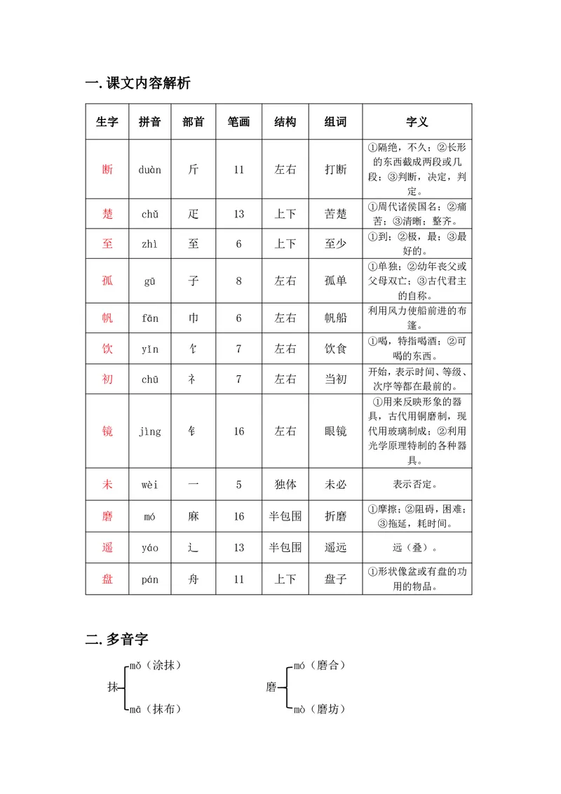 三年级上册语文部编版课堂笔记_小学1-6年级全部试卷_语文_三年级_3-8-1、小学三年级语文上册_3-8-1-1、复习、知识点、归纳汇总_部编（人教）版