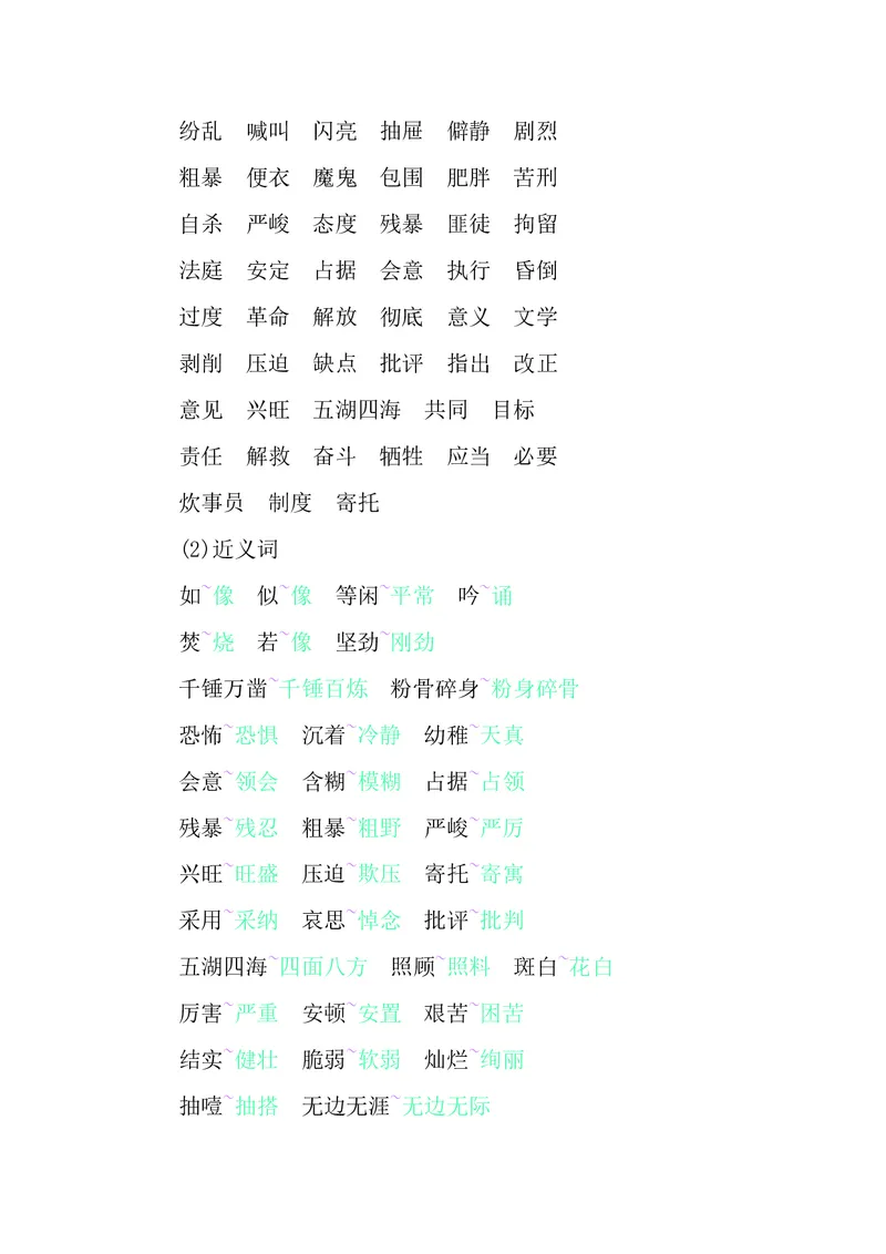 六年级下册语文部编版知识要点汇总_小学1-6年级全部试卷_语文_六年级_3-11-2、小学六年级语文下册_3-11-2-1、复习、知识点、归纳汇总_部编（人教）版