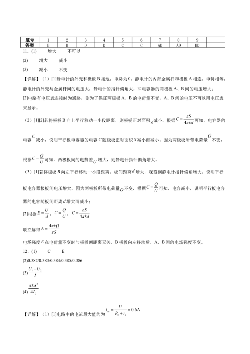 江西省新十校协作体2025-2026学年高二上学期第一次联考试题物理Word版含答案_2025年11月高二试卷_251111江西省新十校协作体2025-2026学年高二上学期第一次联考试题