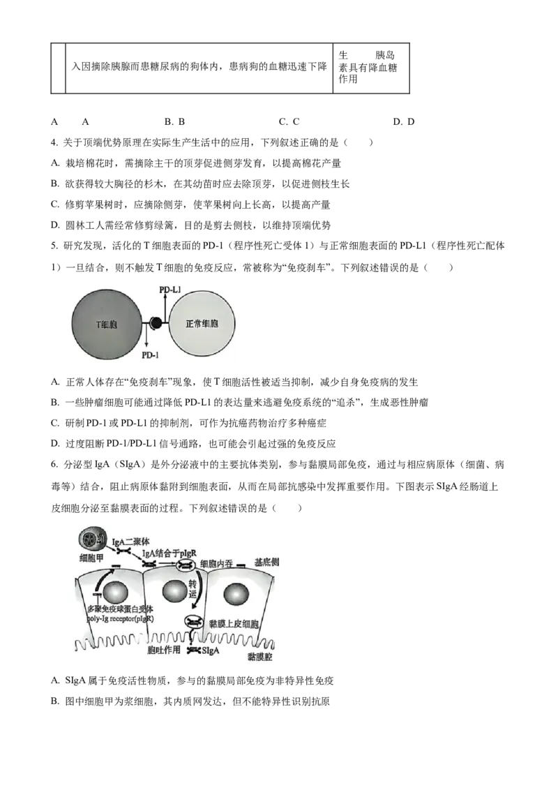 福建省厦门市2024-2025学年高二上学期期末考试生物试题Word版无答案_2024-2025高二（7-7月题库）_2025年03月试卷_0310福建省厦门市2024-2025学年高二上学期期末考试