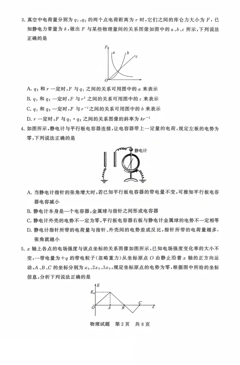山西省晋城市部分学校2025-2026学年高二上学期10月学业质量联考试题物理PDF版含解析_2025年11月高二试卷_251107山西省晋城市部分学校2025-2026学年高二上学期10月学业质量联考试题