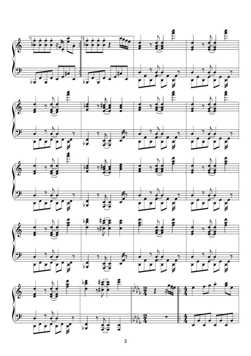 [kituneyuu][normal][4]_一万首著名钢琴曲谱哈农贝多芬合集视频教学电子版高清无水印可打印_05动漫游戏钢琴谱合集_日系东方Project钢琴谱全集_东方project钢琴谱_TH128妖精大戦争～東方三月精