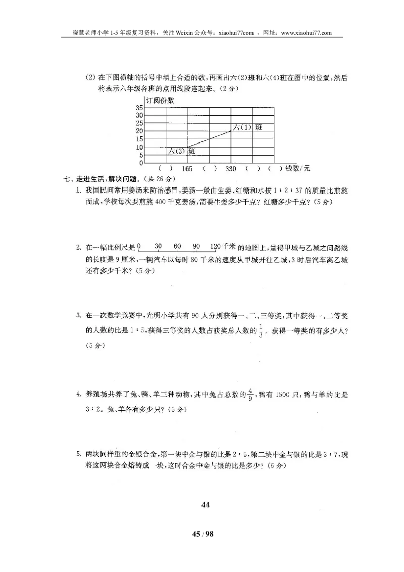 北师大版六年级数学下册全套试卷（22套附完整答案）_小学1-6年级全部试卷_数学_六年级_3-11-4、小学六年级数学下册_3-11-4-2、练习题、作业、试题、试卷_北师大版