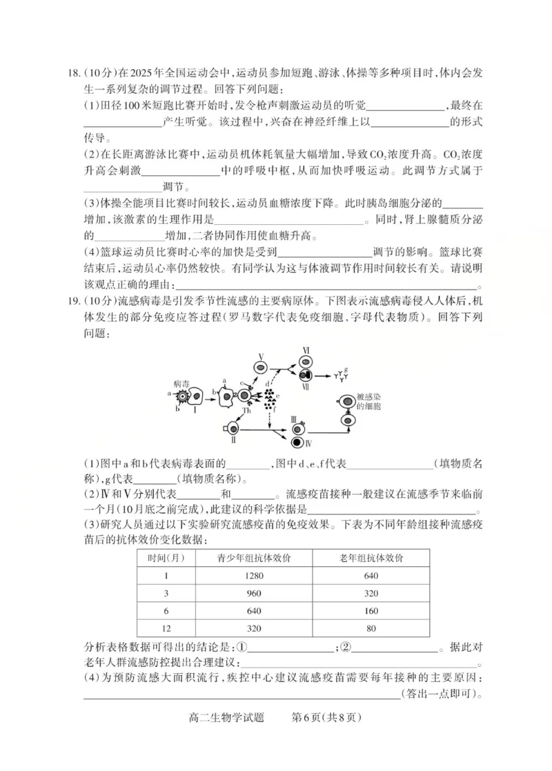 高二生物试题_Print(已优化)_251221山西省2025-2026学年三重教育高二上学期12月选科调研检测（全）_山西省2025-2026学年三重教育高二上学期12月选科调研检测生物试题含答案